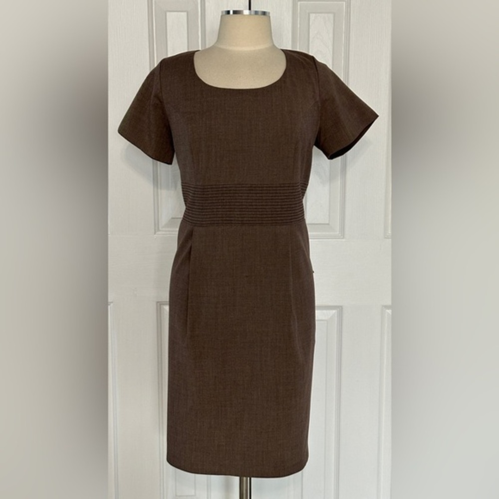 Merona Brown Sheath Dress Size 16 Fully Lined Hidden Back Zipper